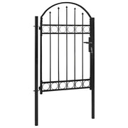 Cancello per Recinzione ad Arco in Acciaio 100x150 cm Nerocod mxl 78982