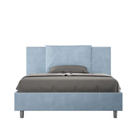 Letto Matrimoniale 160x210 cm con Rete e Contenitore Antea Azzurro