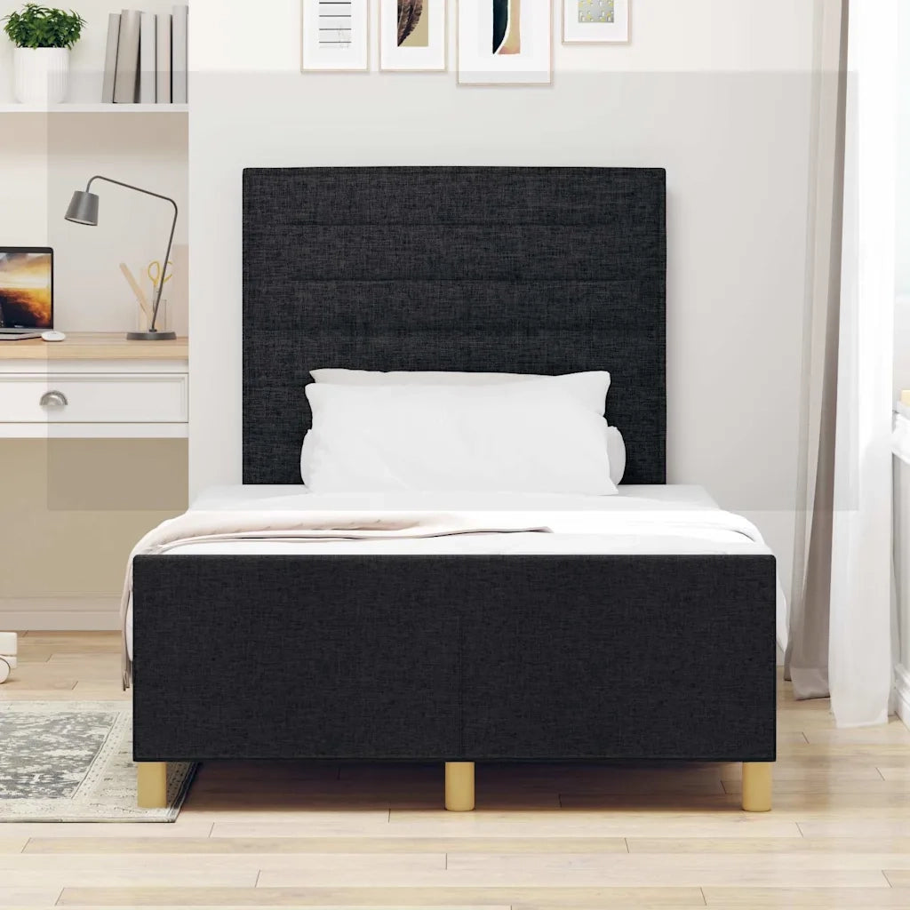 Struttura del letto con testiera Nero 120 x 200 cm Tessuto 3344643