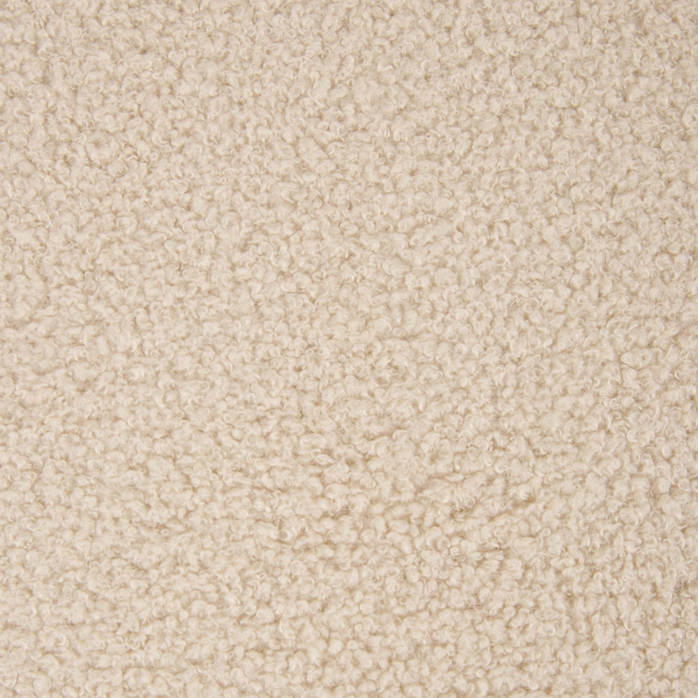 Poltrona da Soggiorno Senza Braccioli bouclè beige chiaro capitonnè Verticale Gambe In Legno
