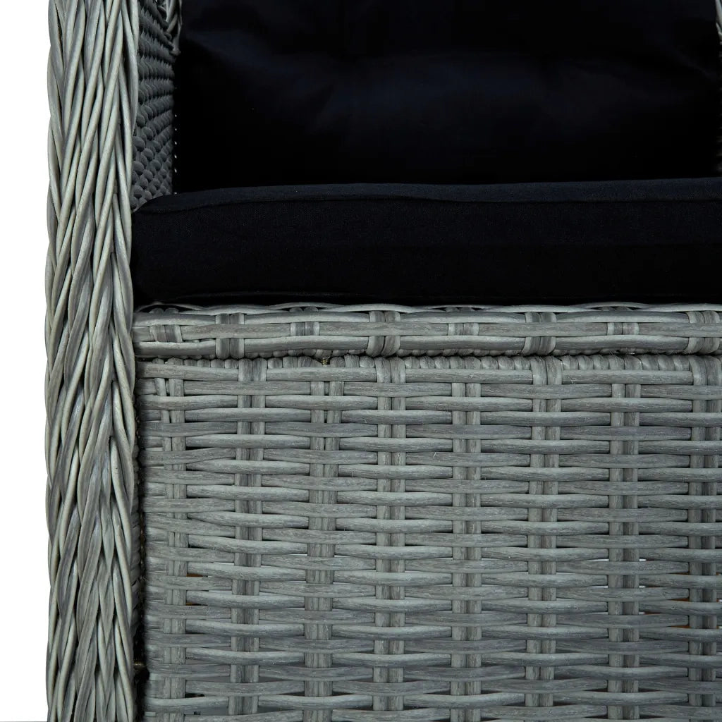 Set Mobili da Pranzo per Giardino 3 pz Grigio Chiaro 3068734