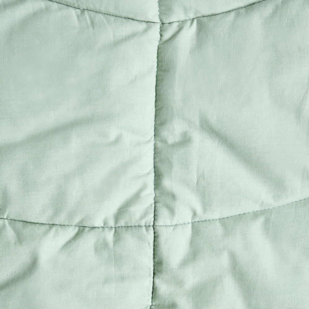 Tappeto per bambini in cotone verde chiaro a forma di foglia trapuntato 110 x 110 cm accessorio per la cameretta dei bambini