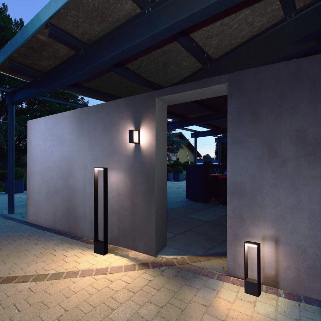 CATA Lampione 100cm moderno LED 4W palo esterno IP54 luce giardino viale sentiero villa 230V MISURA 100CM
