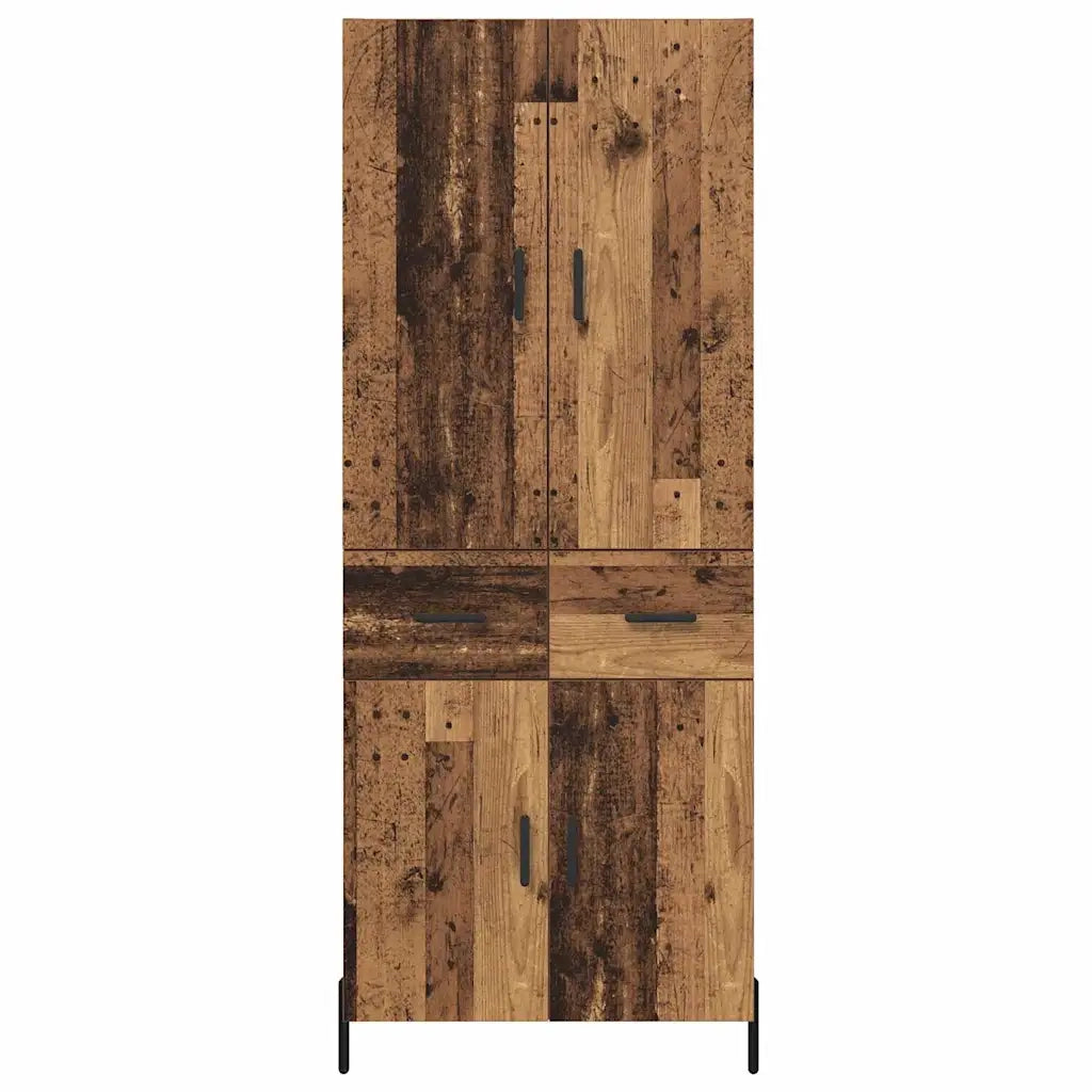 Credenza | Madia | Buffet da pranzo | Armadio da pranzo Legno vecchio 69,5 x 34 x 180 cm Legno multistrato