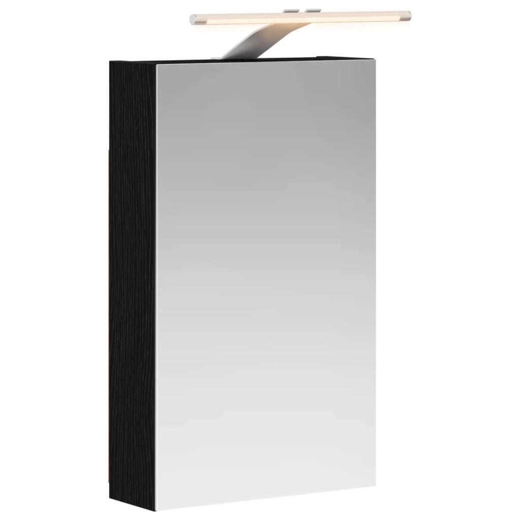 Mobiletto per specchio da bagno Rovere Nero 30 x 10,5 x 50 cm 889016