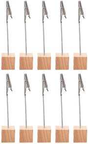 Clip per foto e cartine in legno - Ideale per foto, cartine e attività di artigianato - 10 pezzi - Multifunzionale e adattabile - Per uso casalingo e professionale
