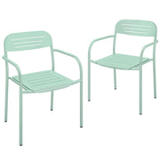 Sedia da giardino con braccioli ¨C zephmum ¨C verde 56x58x78