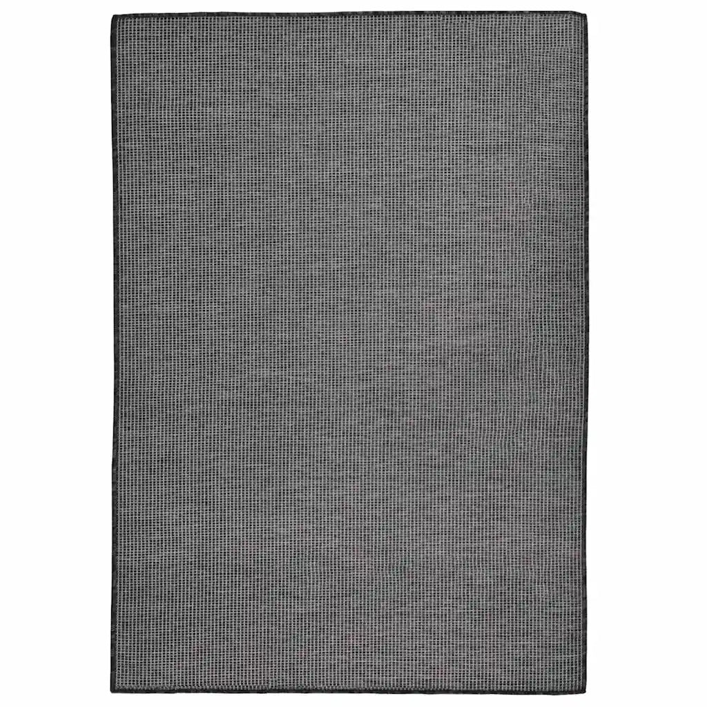 Tappeto da Esterni a Tessitura Piatta 160x230 cm Grigio 340776