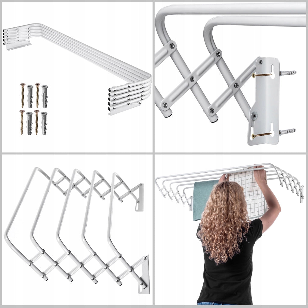 Asciugatrice per bagno KADAX, 100 cm, a parete, a fisarmonica