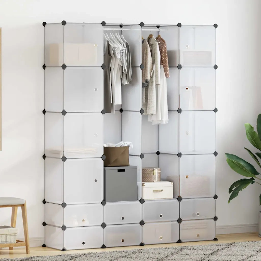 Armadietto Modulare 18 Scomparti Bianco 37 x 146 x 180,5 cm 240502