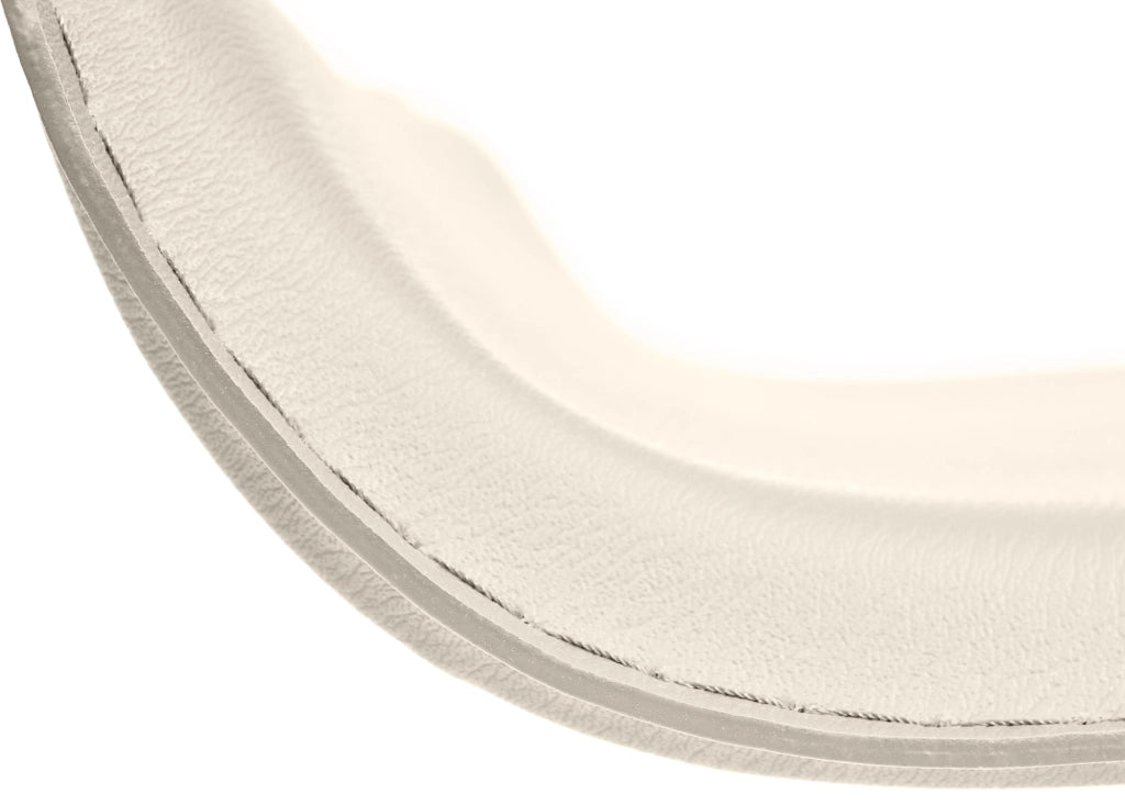 Sgabello bar Dyn in similpelle crema