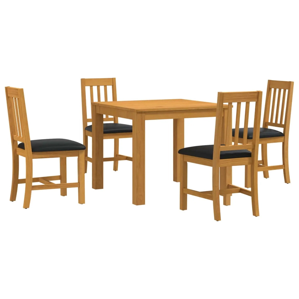 Set da pranzo 5 pz Nero Legno di Quercia Massello 3430331