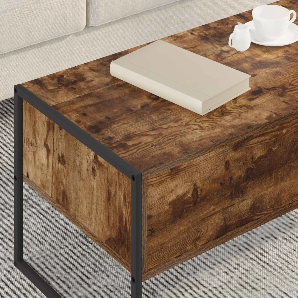 Tavolino da salotto Quercia Fumosa 100 x 46 x 40 cm 886446
