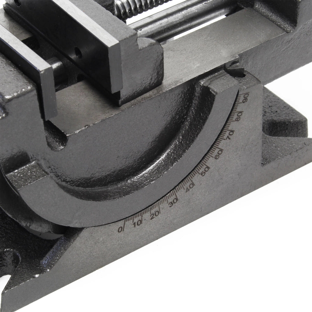 Morsa meccanica di precisione Larghezza ganasce 100 mm Orientabile verticalmente