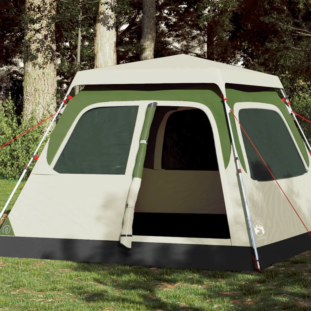 Tenda a Cupola da Campeggio 4 Persone-Tenda per Escursionismo Verde a Rilascio Rapido 252190