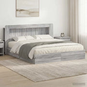 Telaio del letto con storage Sonoma grigio 200 x 200 cm
