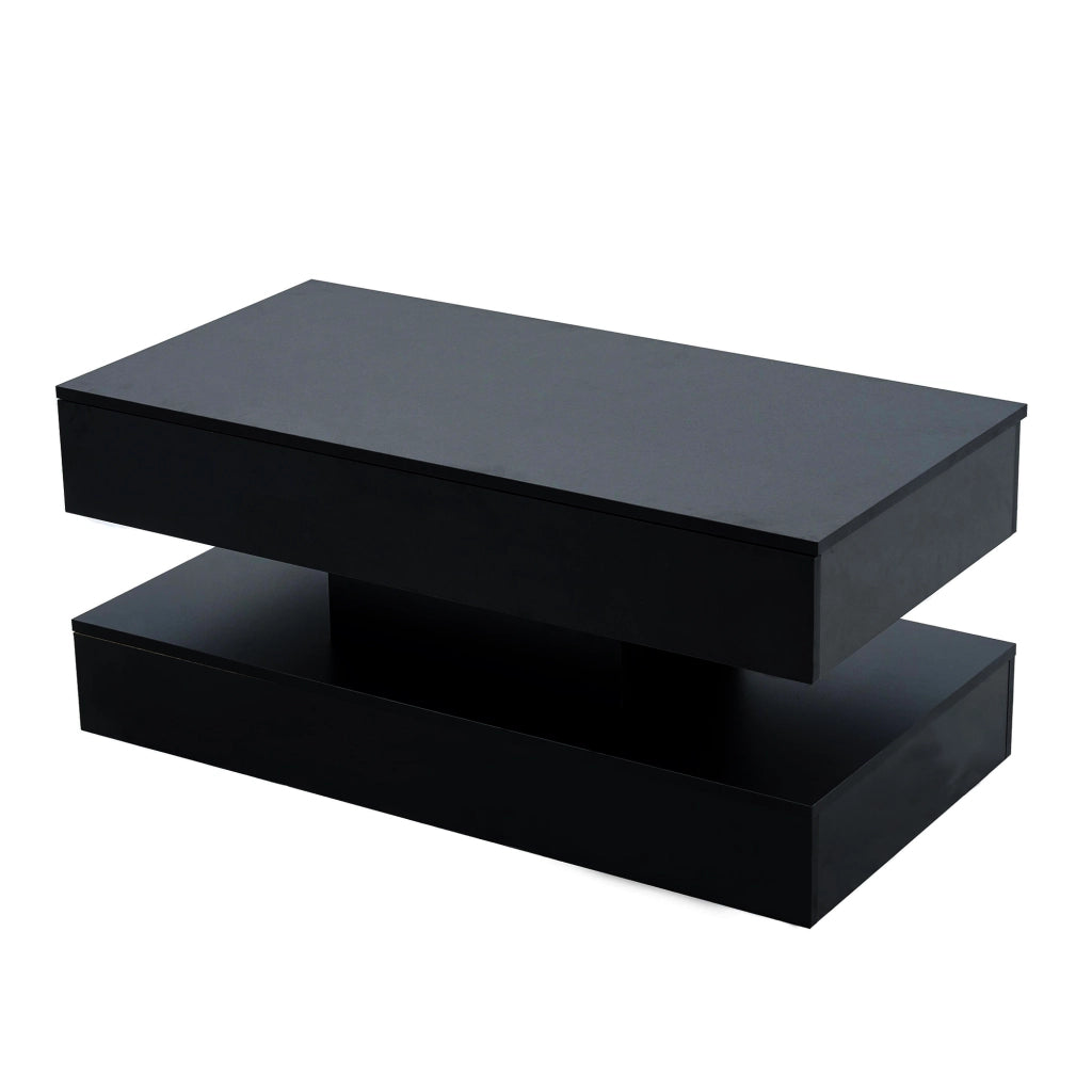 Tavolino moderno con illuminazione LED - Zephmum- 100x50x42 cm- Idraulico, 50 kg