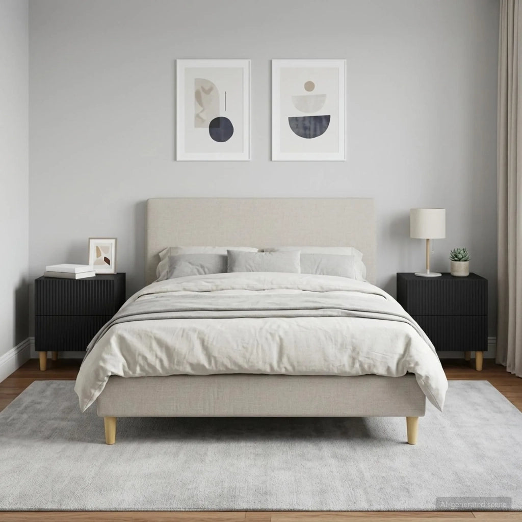 Armadio da Notte con cassetto 2 pcs Nero 43 x 34,5 x 48 cm 894528