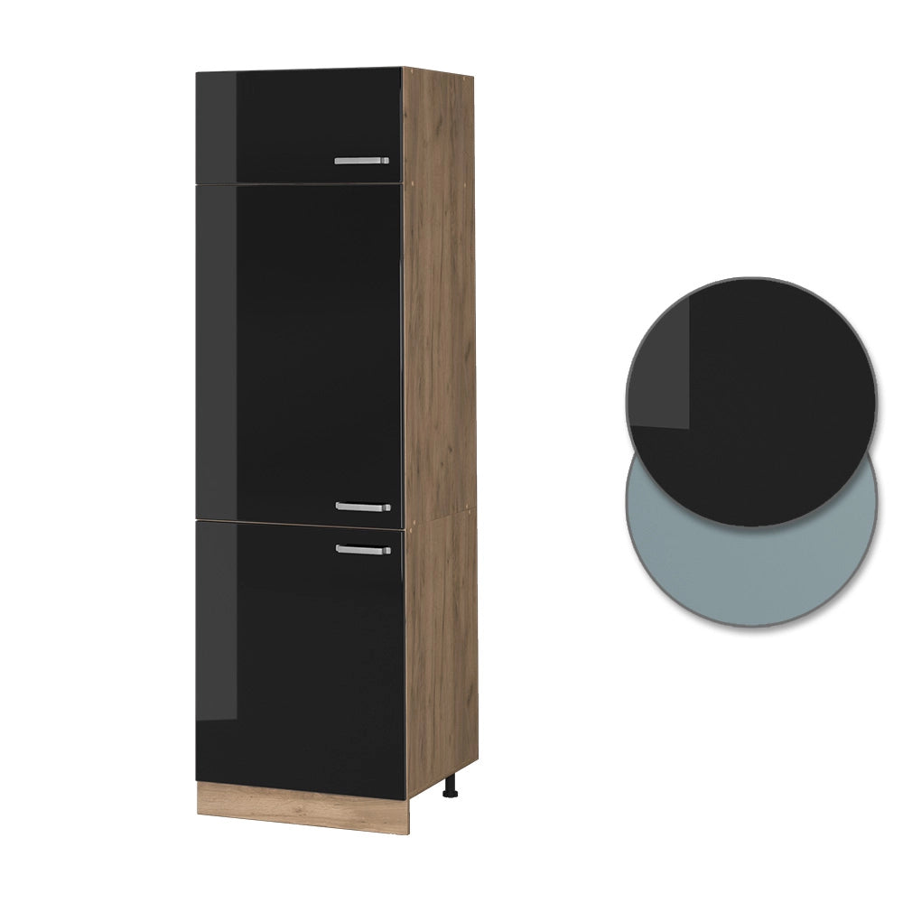 Vicco Armadio frigorifero Nero lucido 60 cm