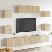Set di Mobili Porta TV 7 pz-Set di 7 Credenza per TV Rovere Sonoma in Legno Multistrato 557933