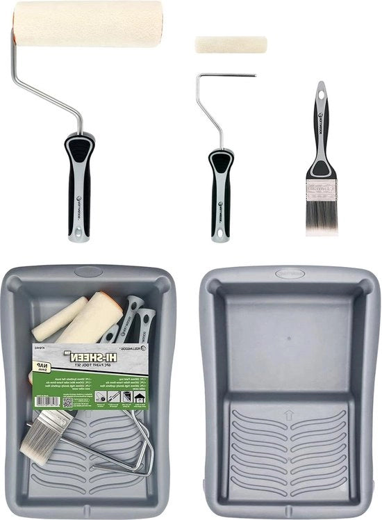 Set di rulli e palette per verniciare superfici liscie con passo corto - 175 cm