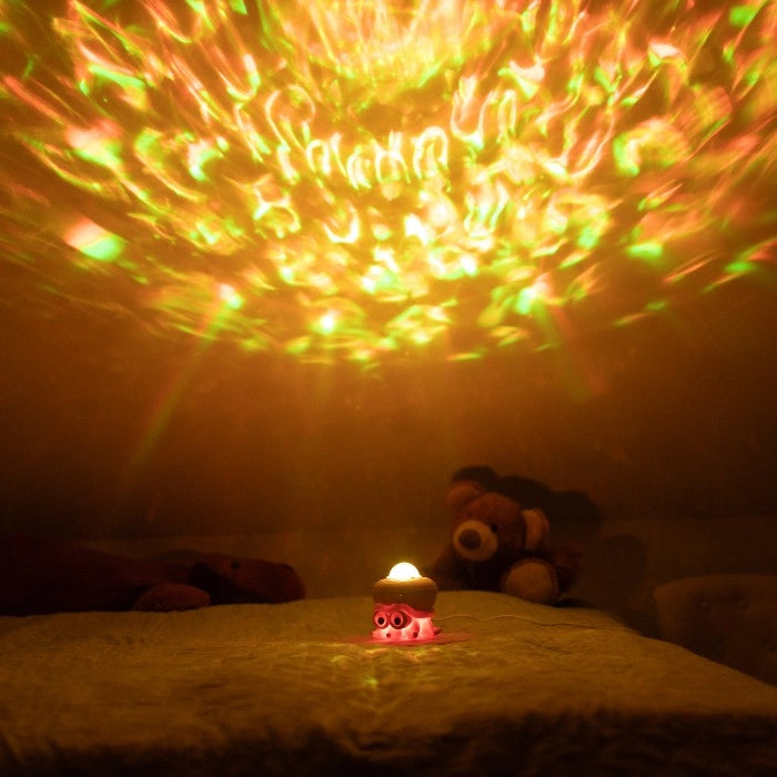 Lampada notte bimbi proiettore RGB telecomando viola 10W