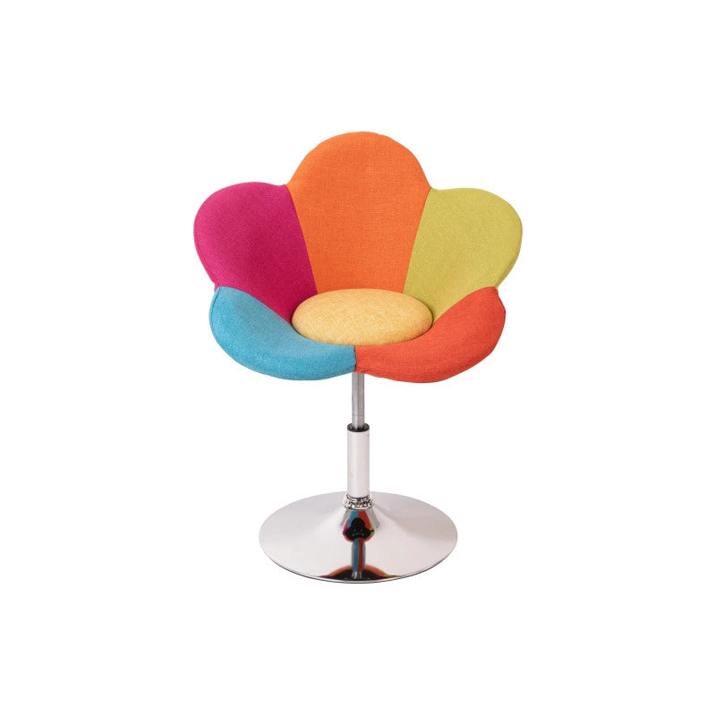 Set di 2 Sgabelli Bar Flowers Tessuto Multicolor 64x50x85