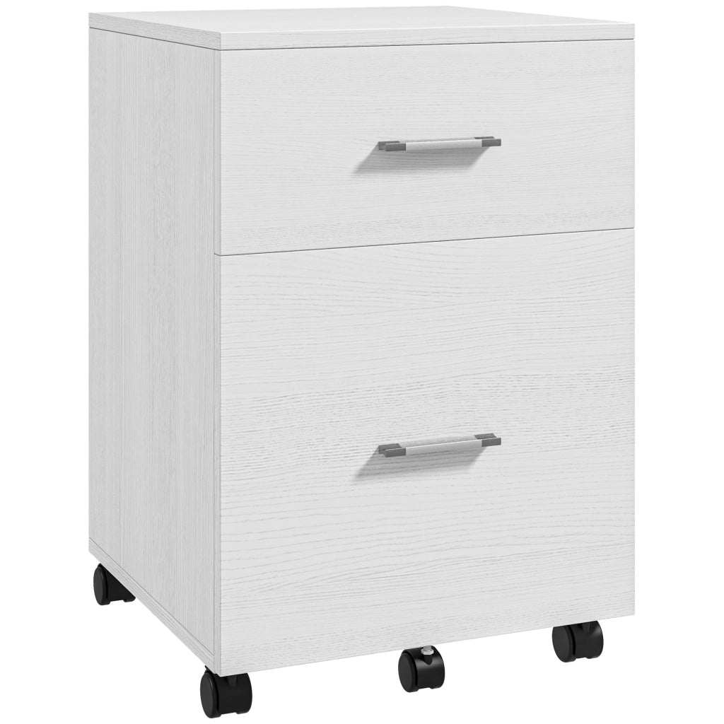 Scrivania con cassettiera ¨C zephmum ¨C 39,5x39x58,5 cm bianco