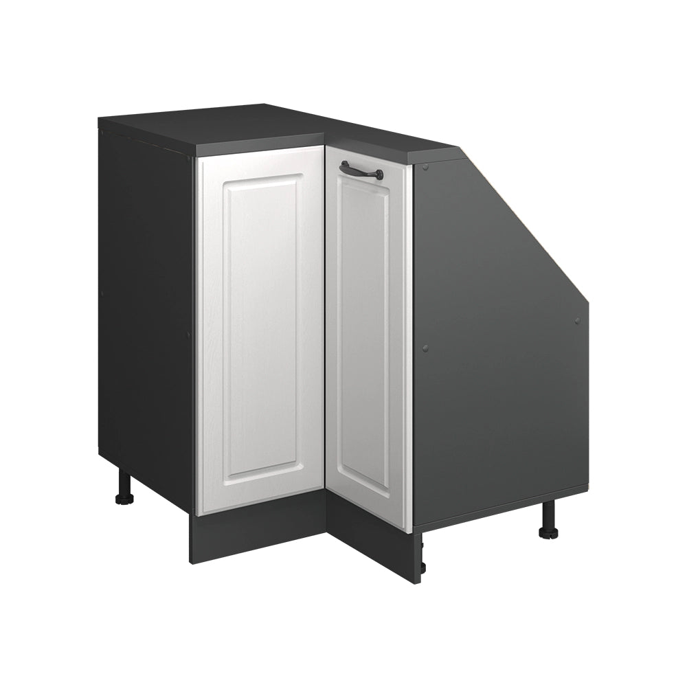 Mobile cucina angolare per sottotetto R-Line Bianco rustico/Antracite 75.6 cm con 1 porta Vicco