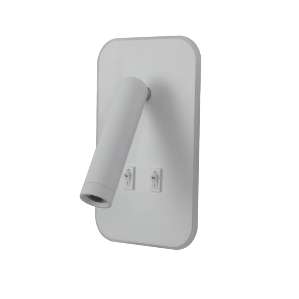 Applique moderna lettura bianca LED 8W con interruttore