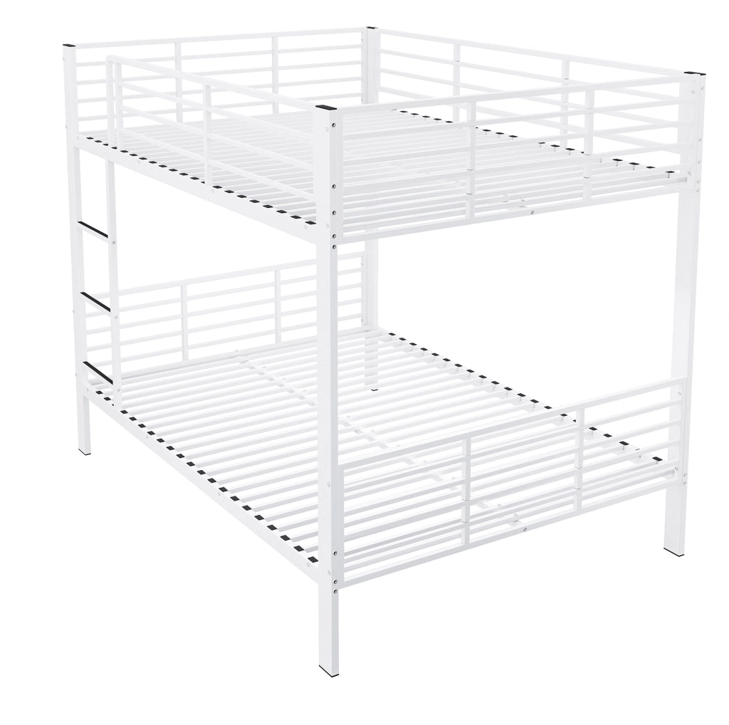 Letto a castello in metallo 140 x 200 cm bianco opaco