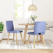 Sedie da Pranzo 2 pz Blu Jeans in Tessuto