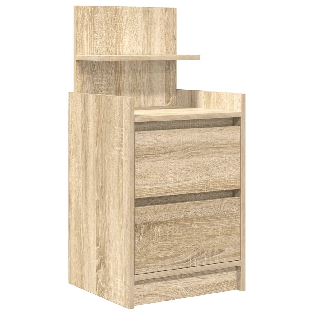 Comodini con 2 Cassetti 2 pz Rovere Sonoma 38x34x80 cm 861360