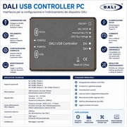 DALI USB Controller PC, Interfaccia USB-C per Configurazione e Indirizzamento DALI