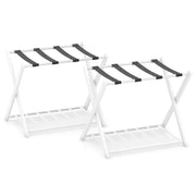 Set di 2 portapacchi pieghevoli 68 x 43 x 58 cm salvaspazio e organizzazione moderna metallo bianco 20_0009869