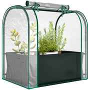 Mini Serra per Giardino ¨C zephmum ¨C Verde Scuro 68x50x70 cm
