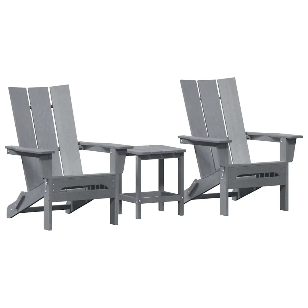 Sedia da Giardino 3 pz | Sedie da Esterno Grigio chiaro 80.5 x 74.5 x 92 cm