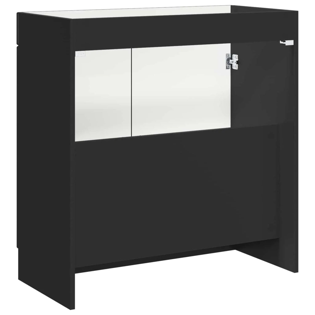 Mobiletto da bagno sotto il lavello Nero 56 x 37,5 x 81 cm 890065
