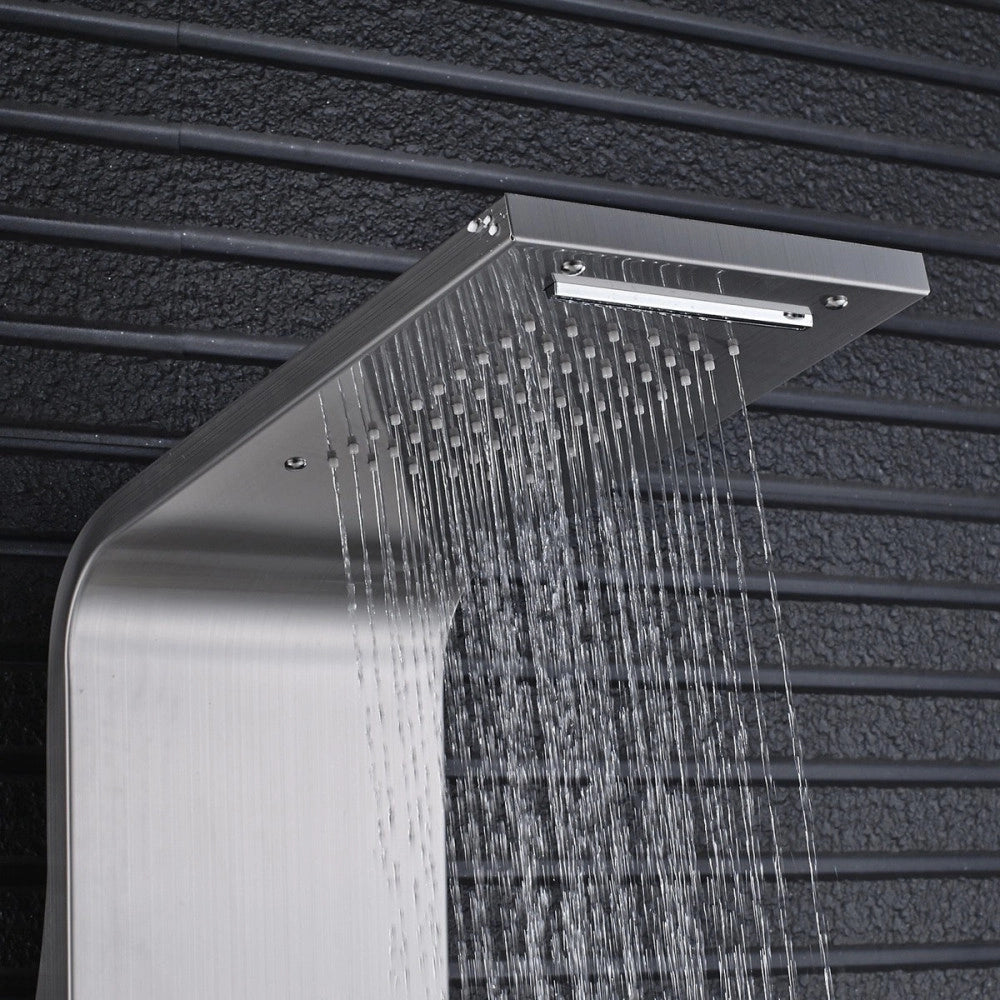 Trade Shop - Pannello Doccia Colonna Cascata Pioggia Ugelli Idromassaggio Soffione Doccetta -