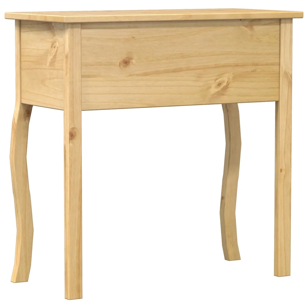 Tavolino Consolle Corona 73x35x73 cm in Legno Massello di Pino