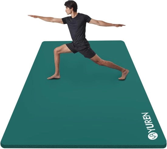 Mat di Fitness 15mm 185x90cm per Attività Fisica a Casa - Mat per Yoga e Cardio Training