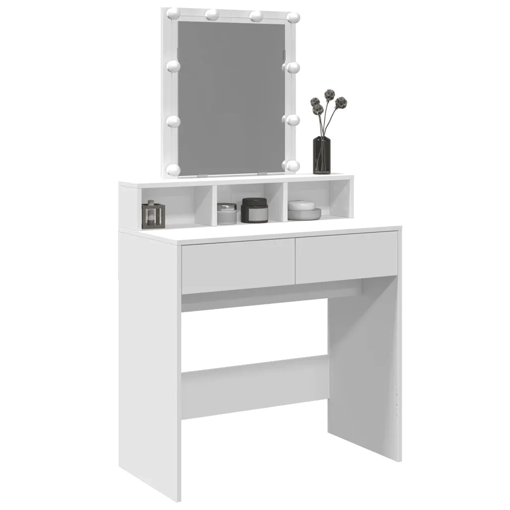 Toeletta con LED Bianca 80x41x144,5 cm 848178