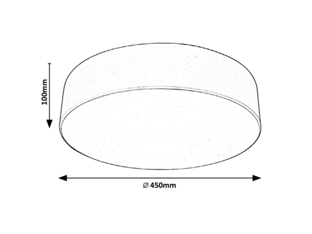 Plafoniera tonda 45cm bianco opaco E27x3 Rabalux Renata