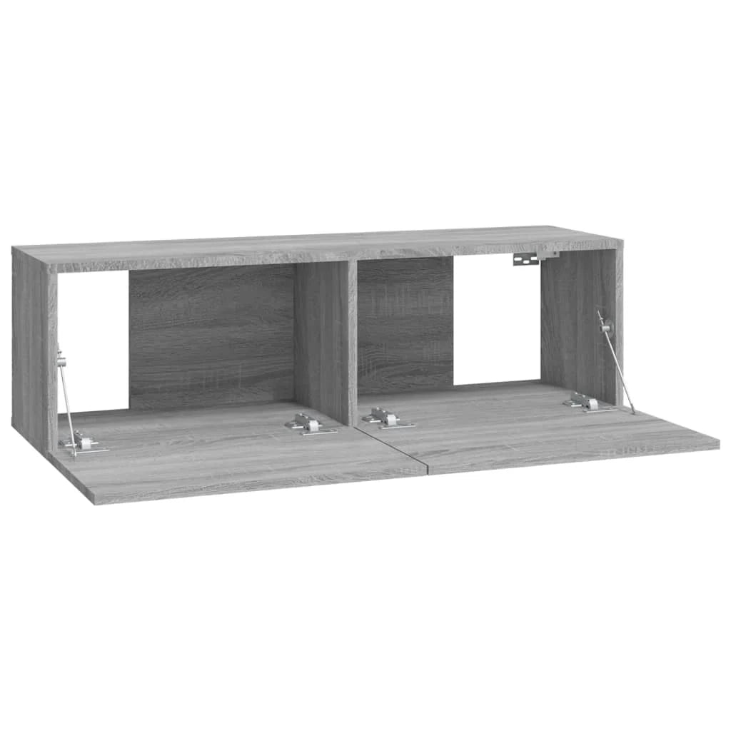Mobile TV multimediale da parete mensola TV credenza mobile TV sala da pranzo soggiorno camera da letto 4 pezzi Sonoma 100 x 30 x 30 cm grigio 02_0029087