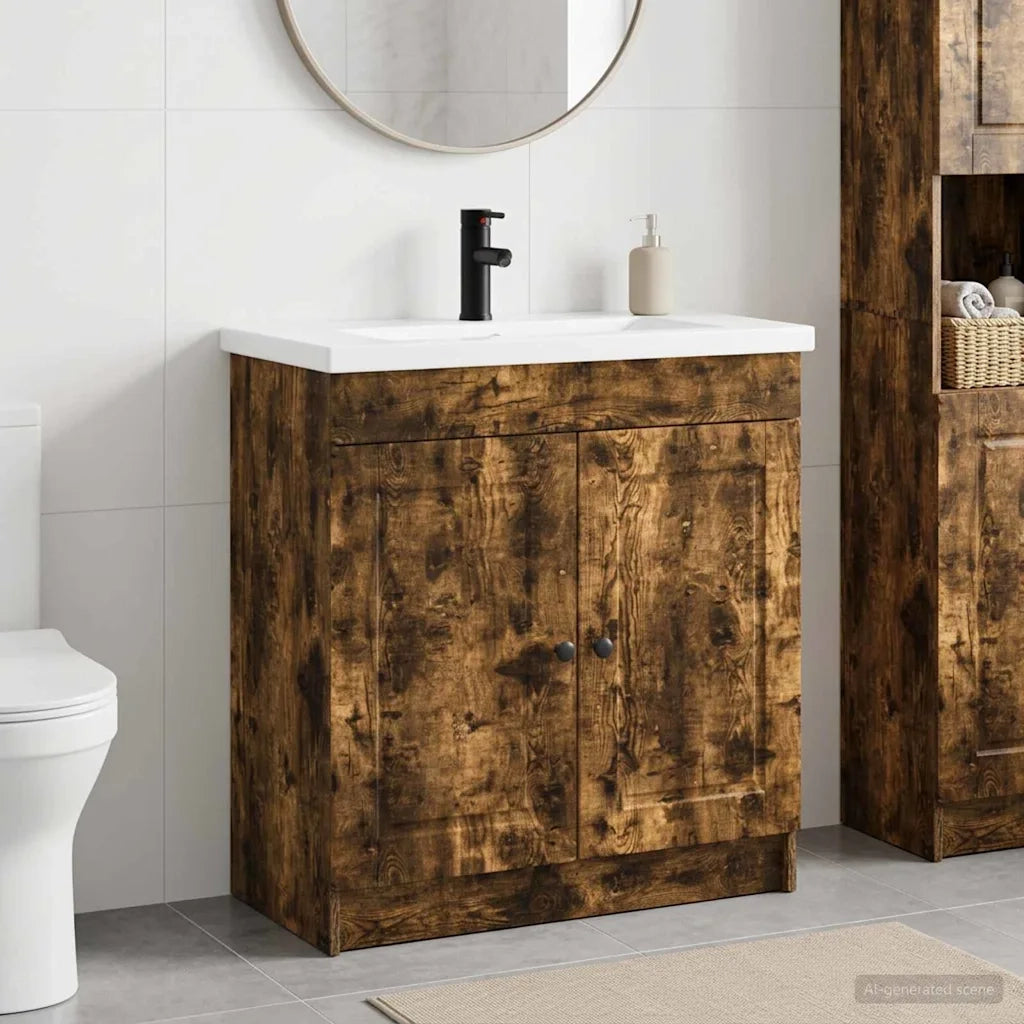 Set di mobili per il bagno Rovere Fumo 78,5 x 37,5 x 81 cm 3404139