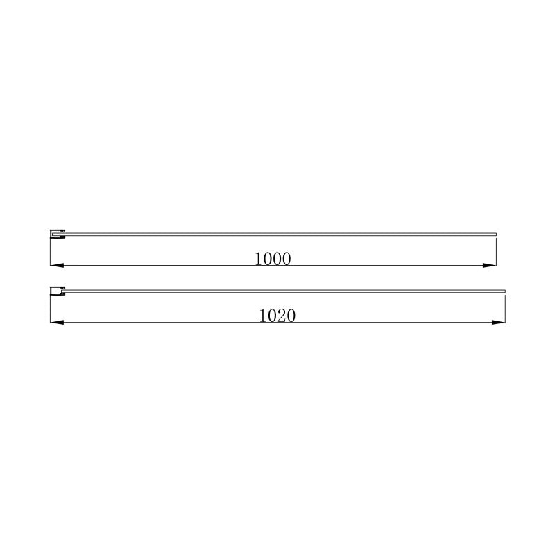 Walk-In Doccia 100-102x200h 6mm Cromato - Imperia