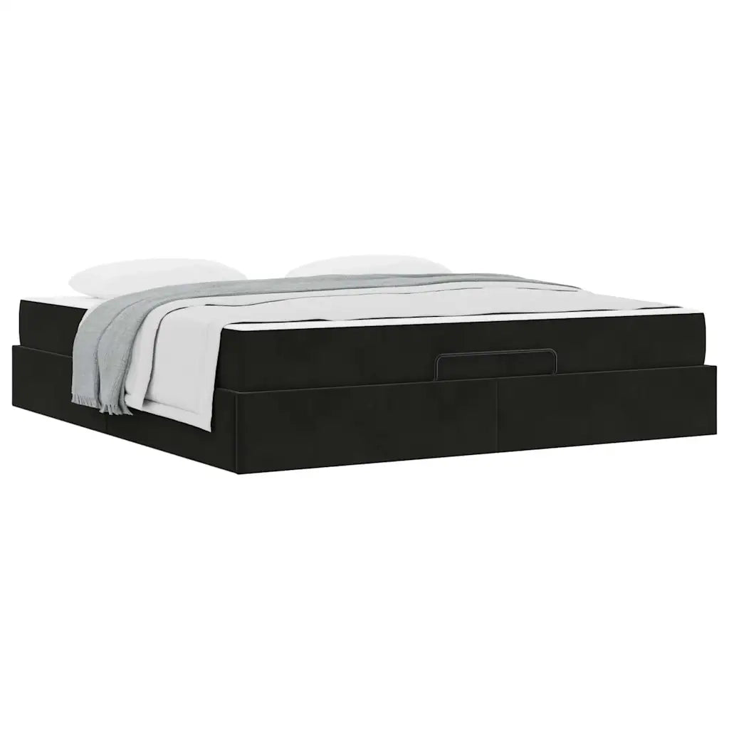 vidaXL Struttura del letto Nero 180 x 200 cm Velluto