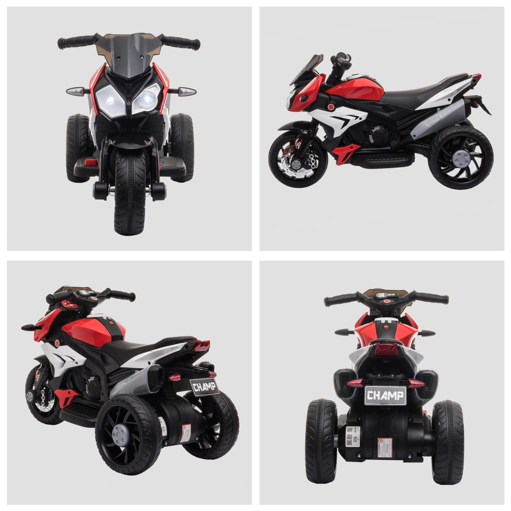 Moto Elettrica per Bambini con Luci e Musica ¨C zephmum ¨C Rossa 86x42x52 cm