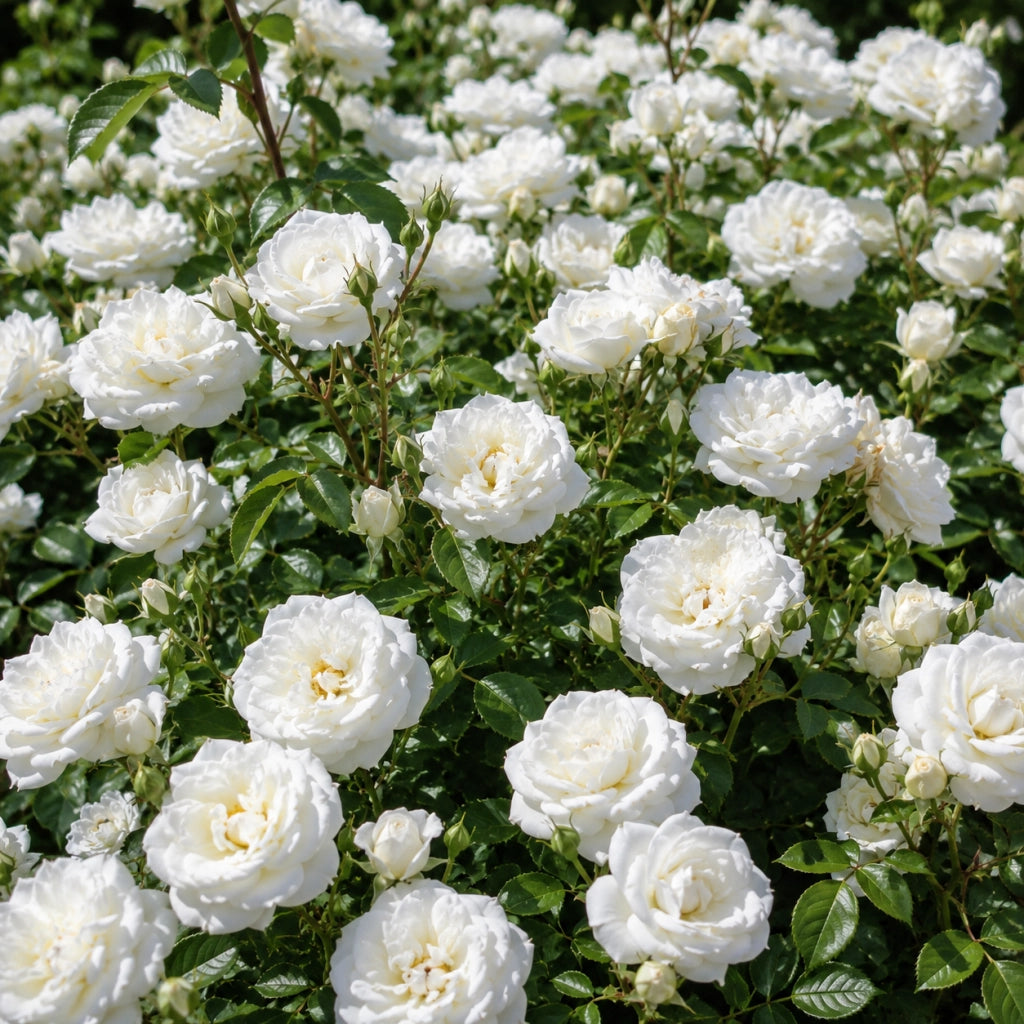 Gardenaria Rosa 'White Meidiland' Meilland - Rosa da giardino Altezza: 30/40 cm (vaso22)