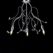 Plafoniera in ferro cromato lucido con strass in cristallo 3 luci cm 56